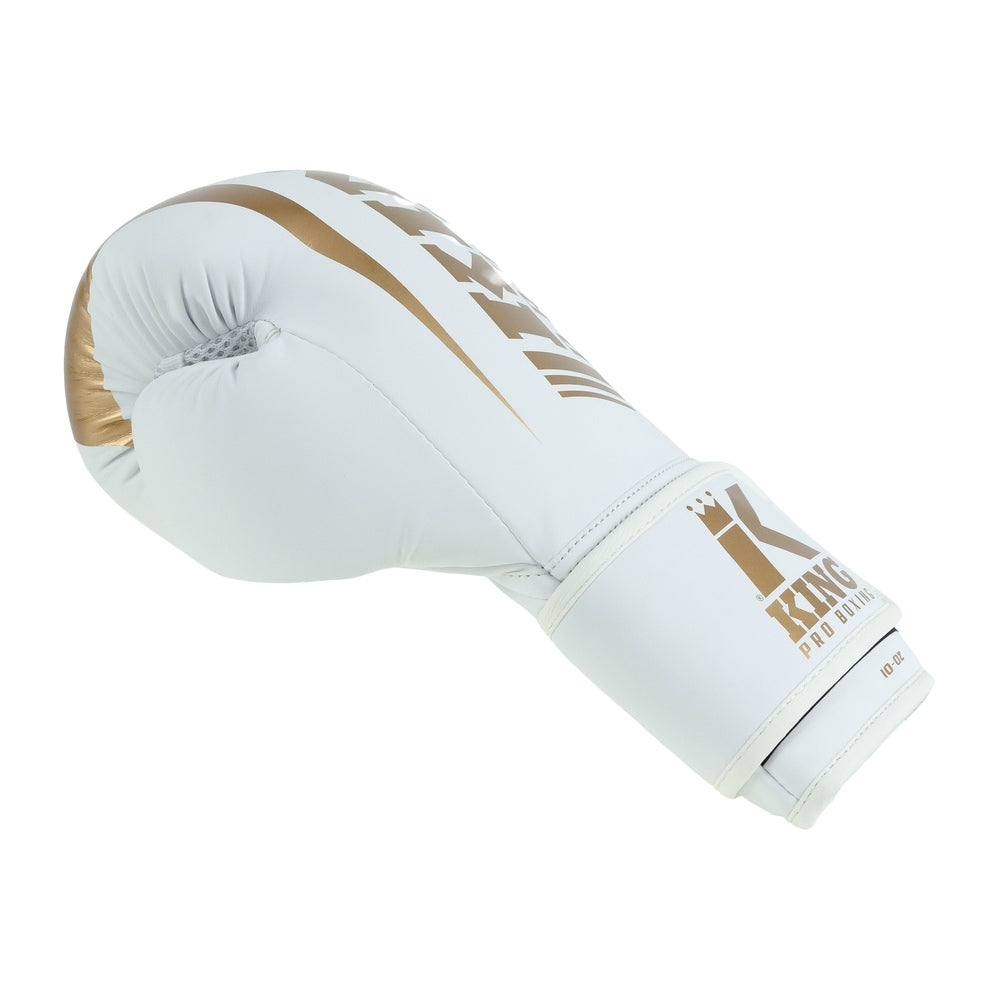 King Pro Boxing Revo 9 Boxhandschuhe – Weiß/Gold