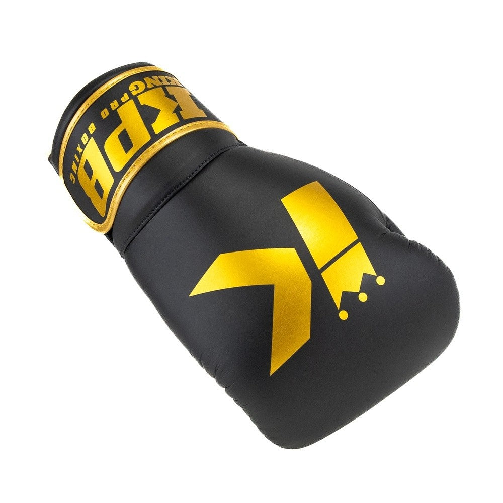 King Guantes de Pellis Pro Boxing-Negro/Oro, KPB/BGK-3