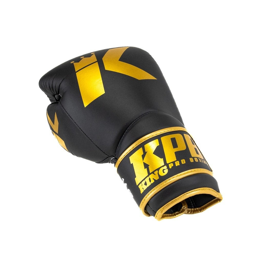 King Guantes de Pellis Pro Boxing-Negro/Oro, KPB/BGK-3