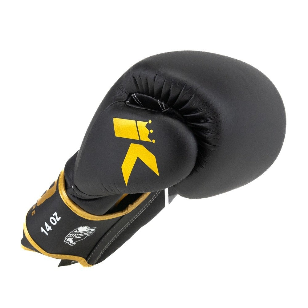 King Guantes de Pellis Pro Boxing-Negro/Oro, KPB/BGK-3