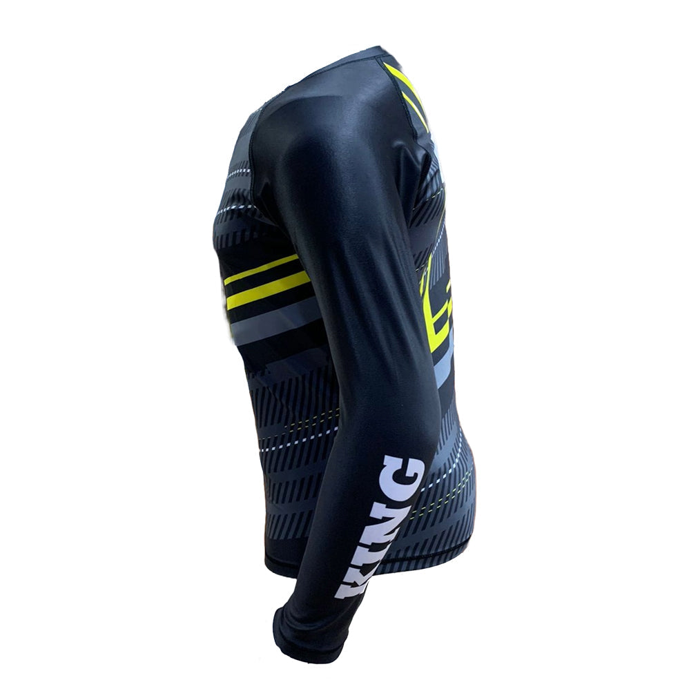 KING Blade Long Sleeve Rashguard – Black/Neon