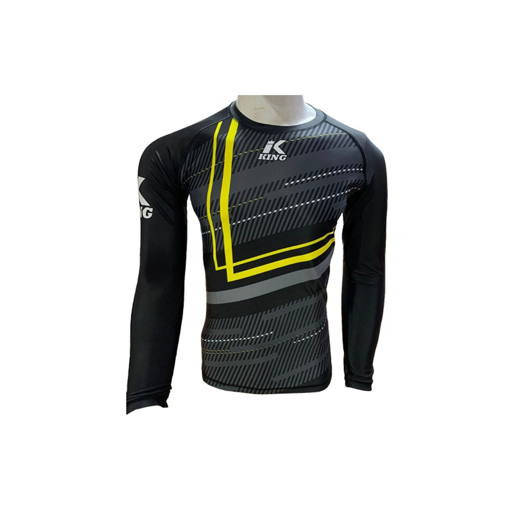 KING Blade Long Sleeve Rashguard – Black/Neon