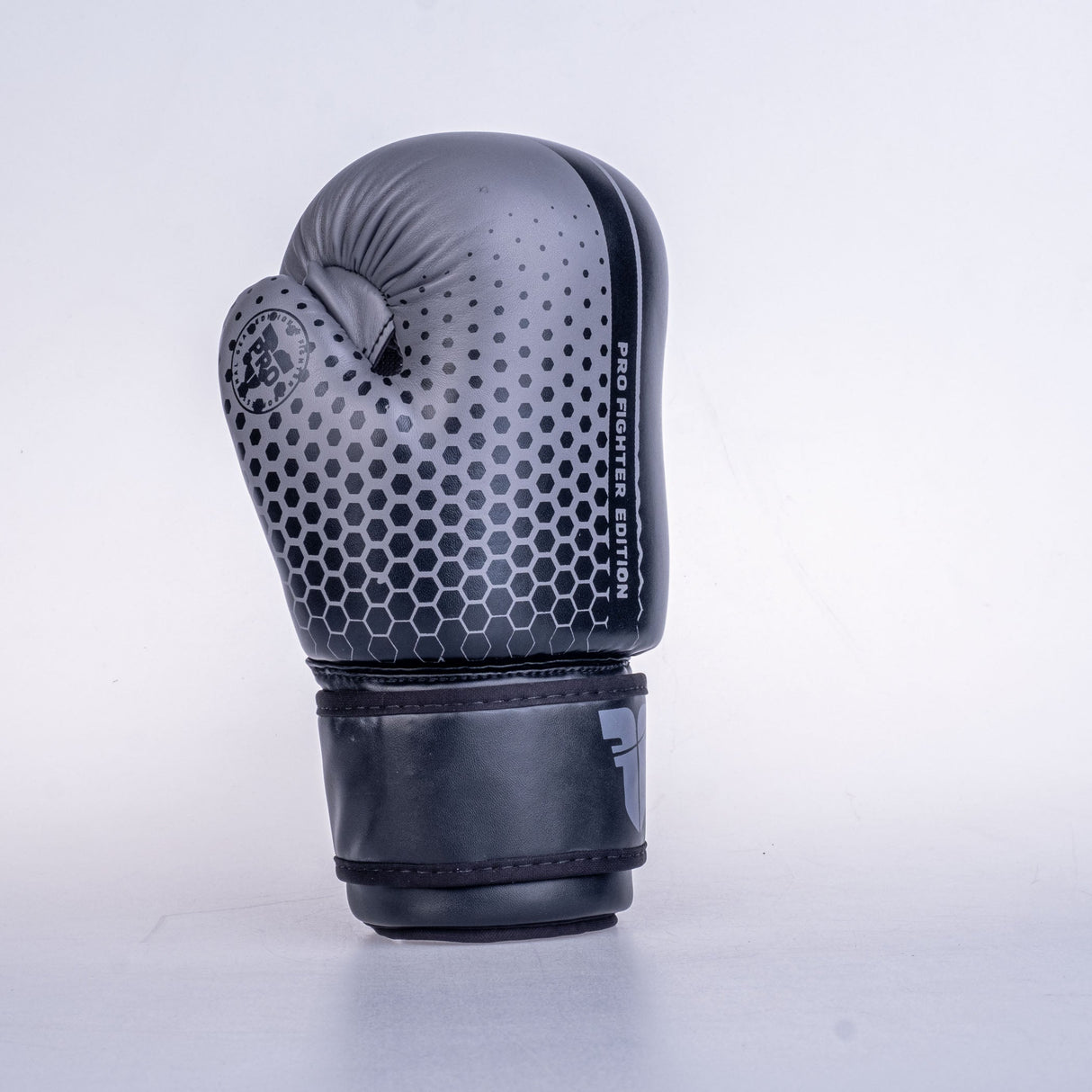 Guantes de mano abiertos de luchador-Gris/Negro, OHF-HXGR-0209