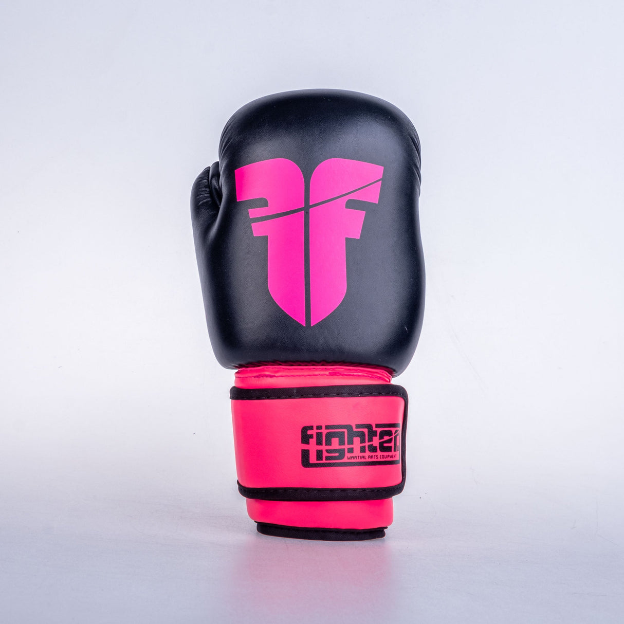 Guantes de mano abiertos de luchador-Negro/Pink, OHF-WRD-0207