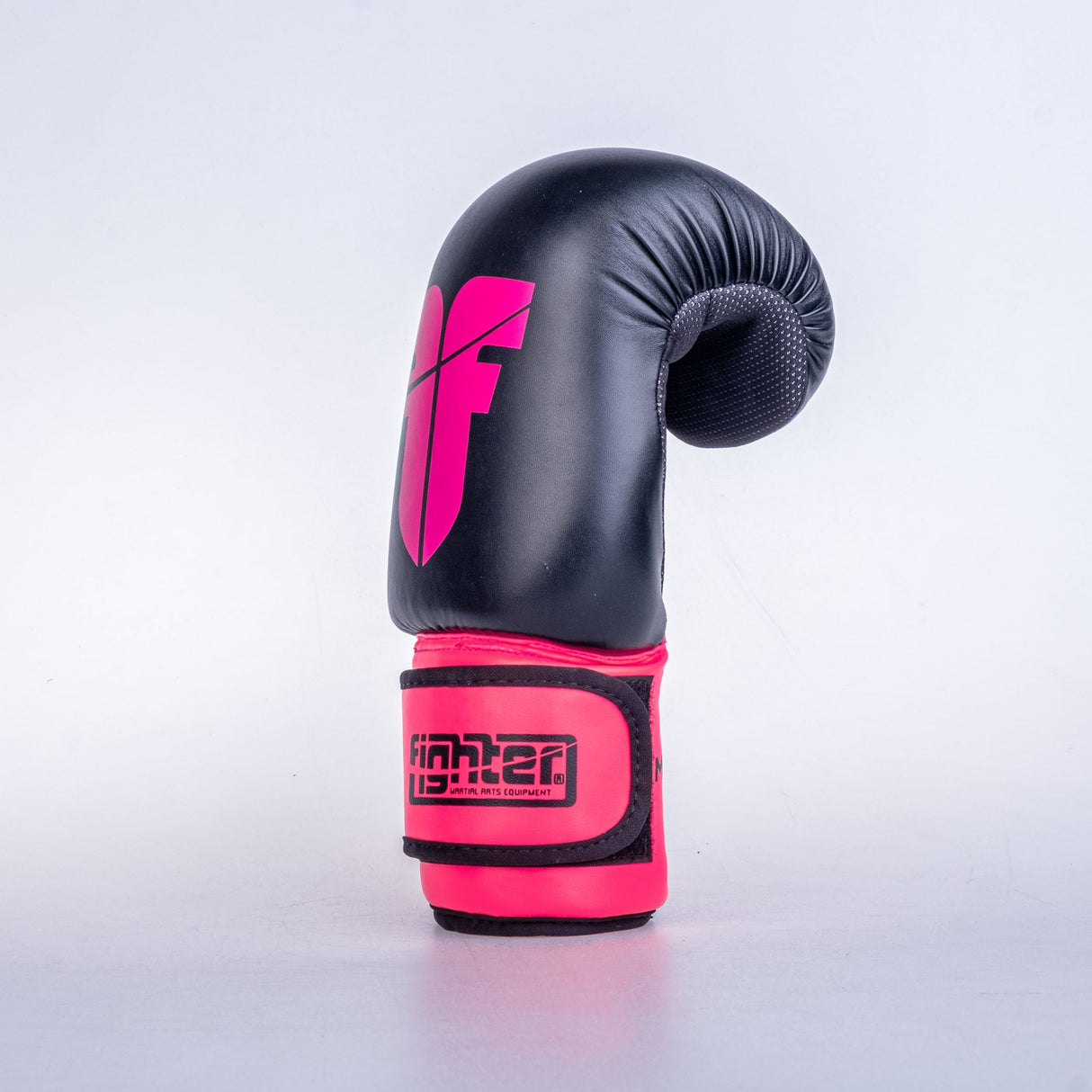 Guantes de mano abiertos de luchador-Negro/Pink, OHF-WRD-0207
