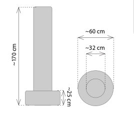 Fighter Classic Freistehender Boxsack – khaki/schwarz, FSBF-EV-1002