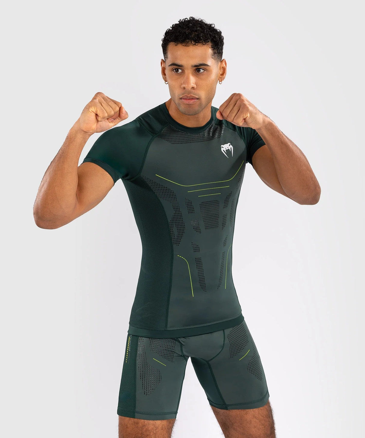 Venum Rashguard mit kurzen Ärmeln 3.0 – dunkelgrün, VENUM-05360-005