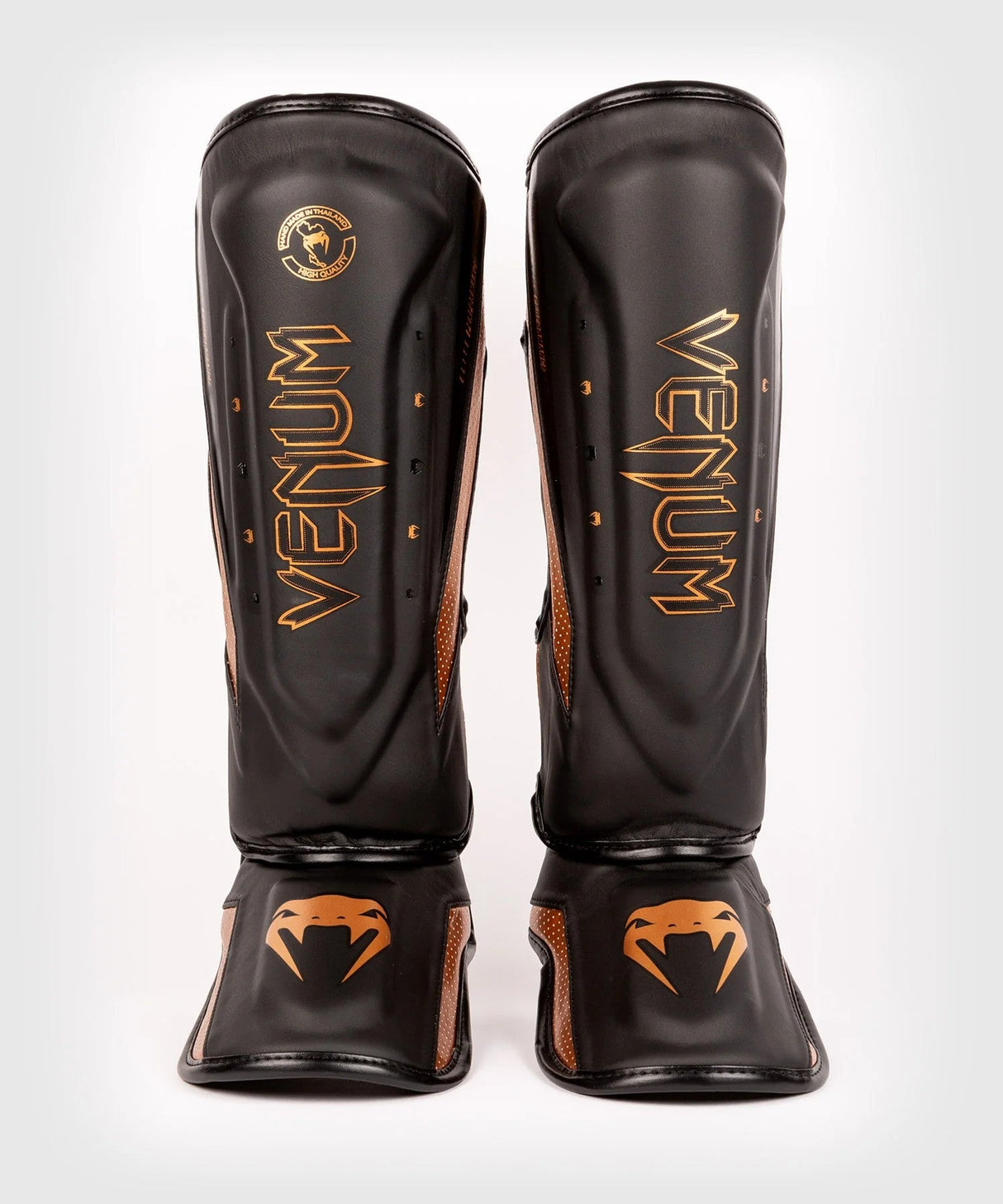 Venum Elite Evo Shin Guards-Black/Bronz, Venum-04261-137