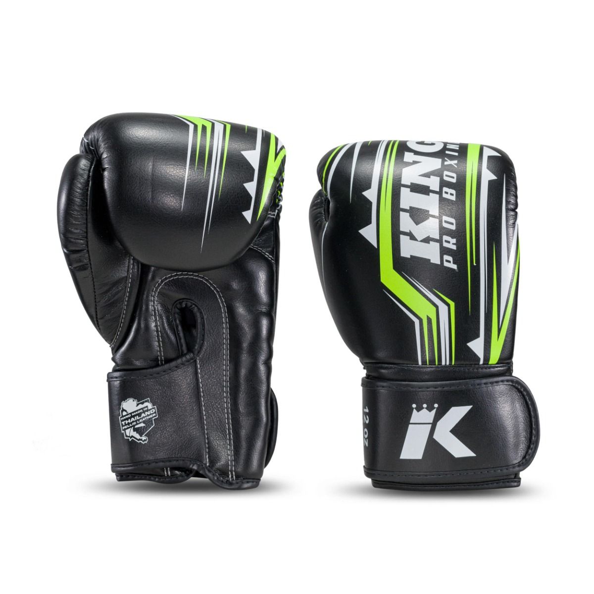 Gants de boxe King Pro Boxing Spartan 5 - noir/vert, KPB/BG SPARTAN 5