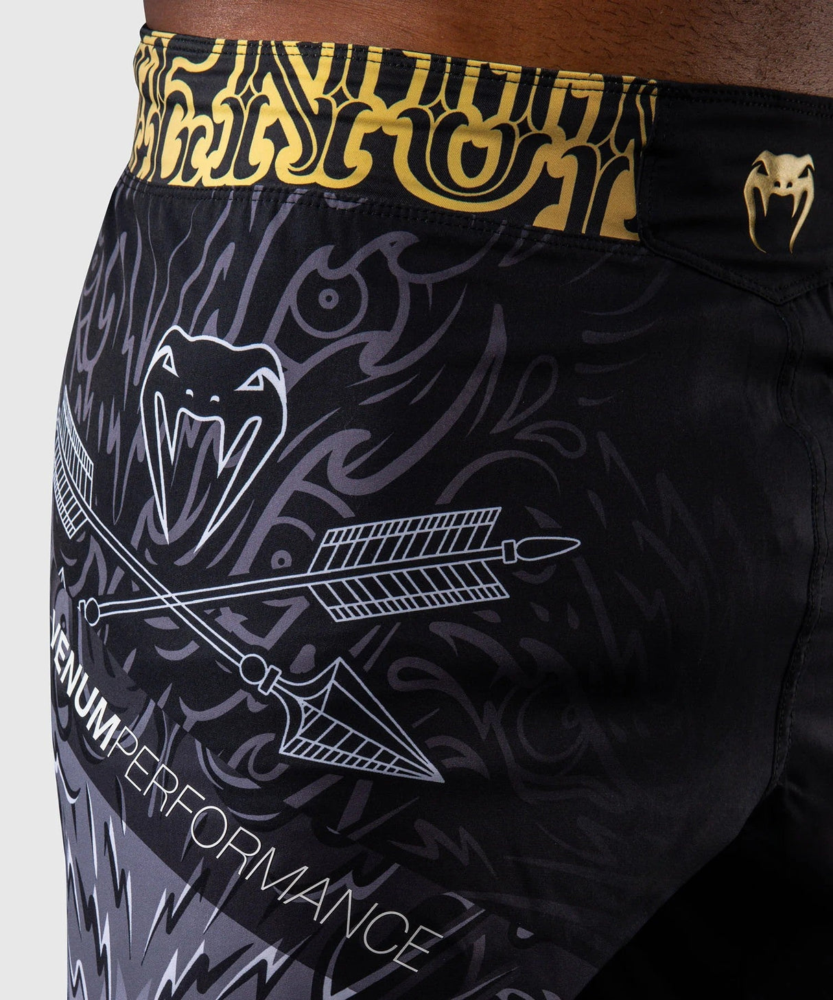 Venum Wolf Atak Shorts – Black/Grey, VENUM-06079-109