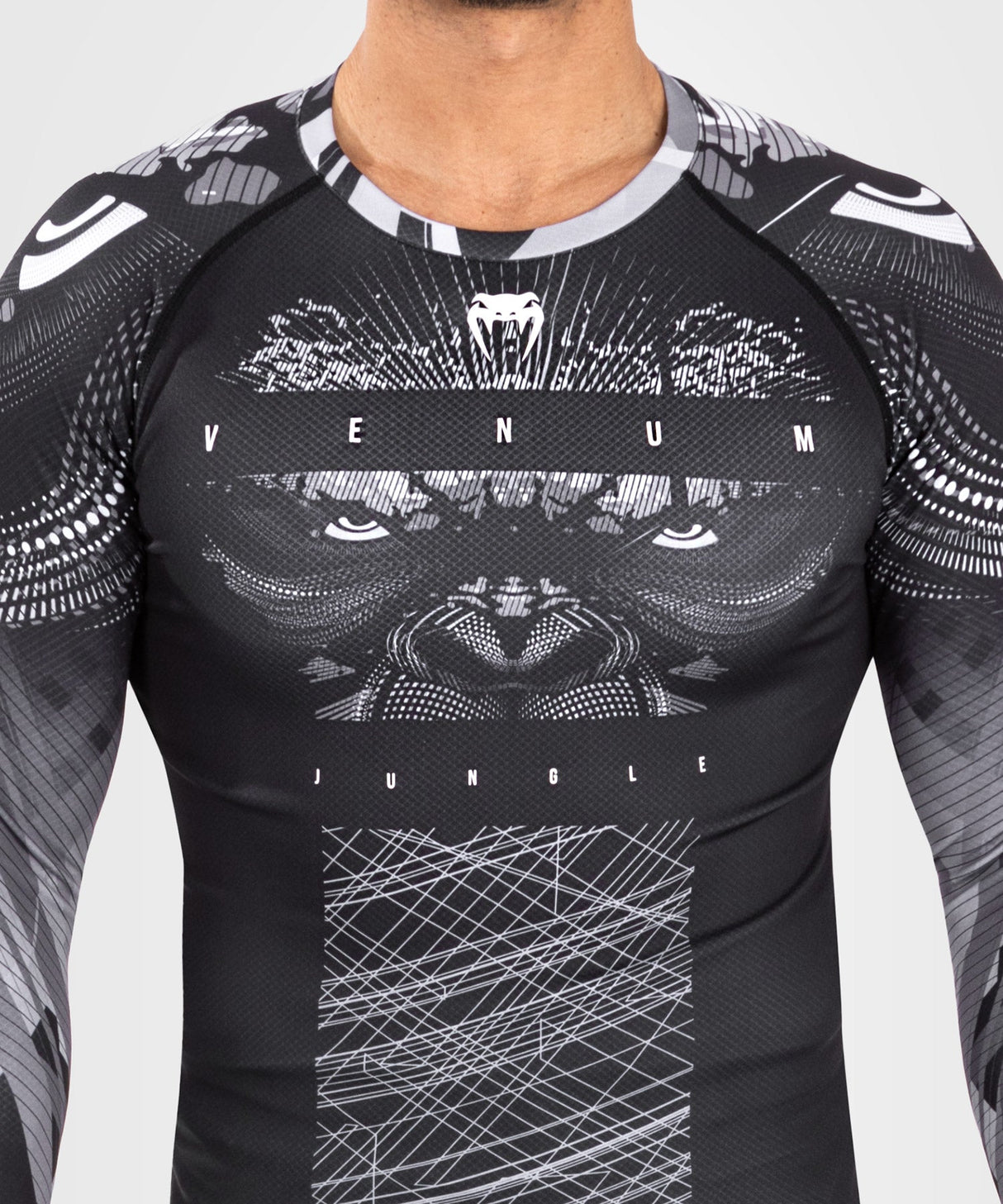 Rashguard à manches longues Venum Gorilla Jungle - noir/blanc, VENUM-05078-108