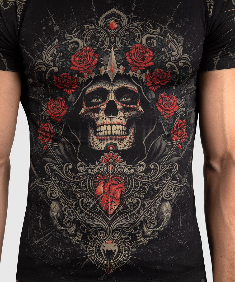 Venum Santa Muerte 5.0 Rashguard de manga corta, negro-Venum-05333-603