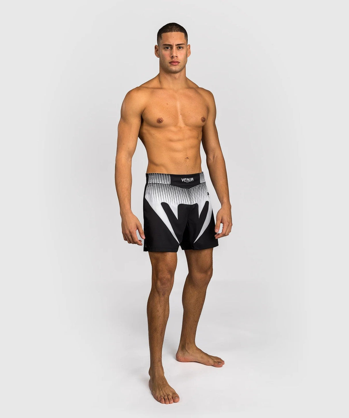 Venum No Gi IBJJF-zertifizierte Kampfshorts – schwarz/weiß, VENUM-05917-108