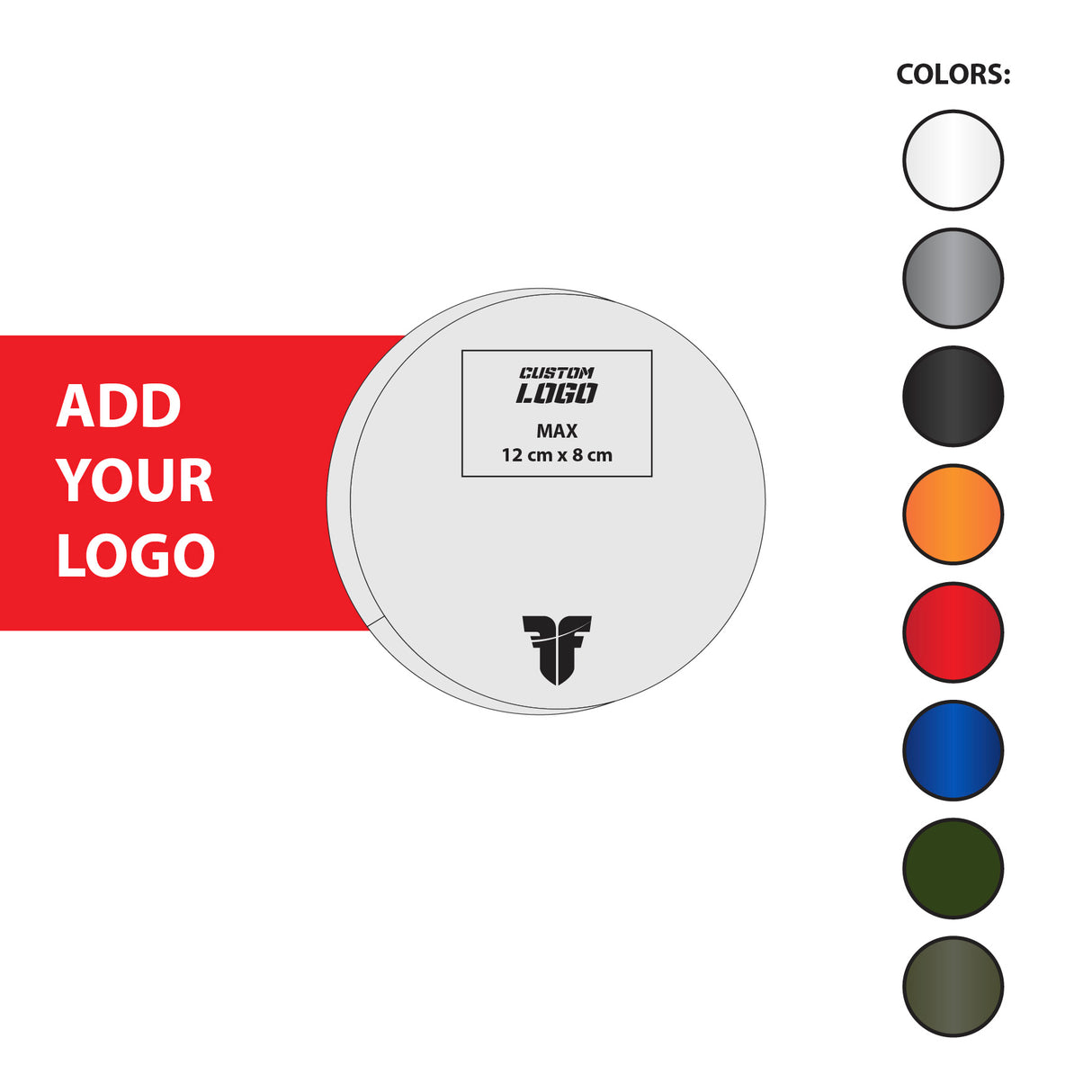 Fighter Small Round Shield - Custom logo