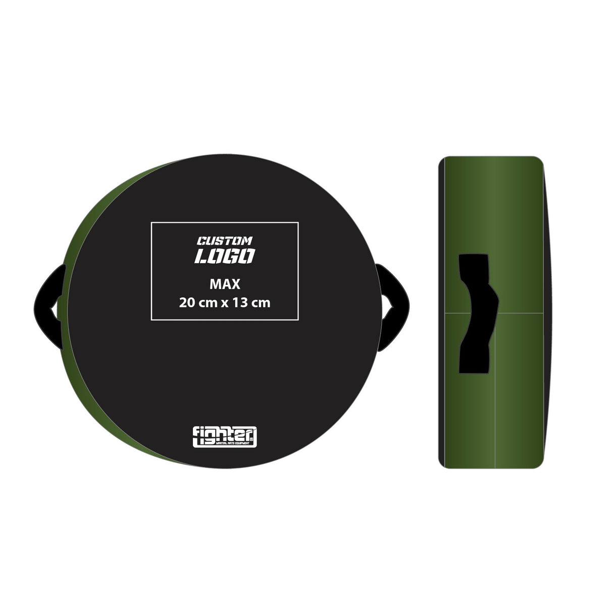 Fighter Round Shield - Custom logo