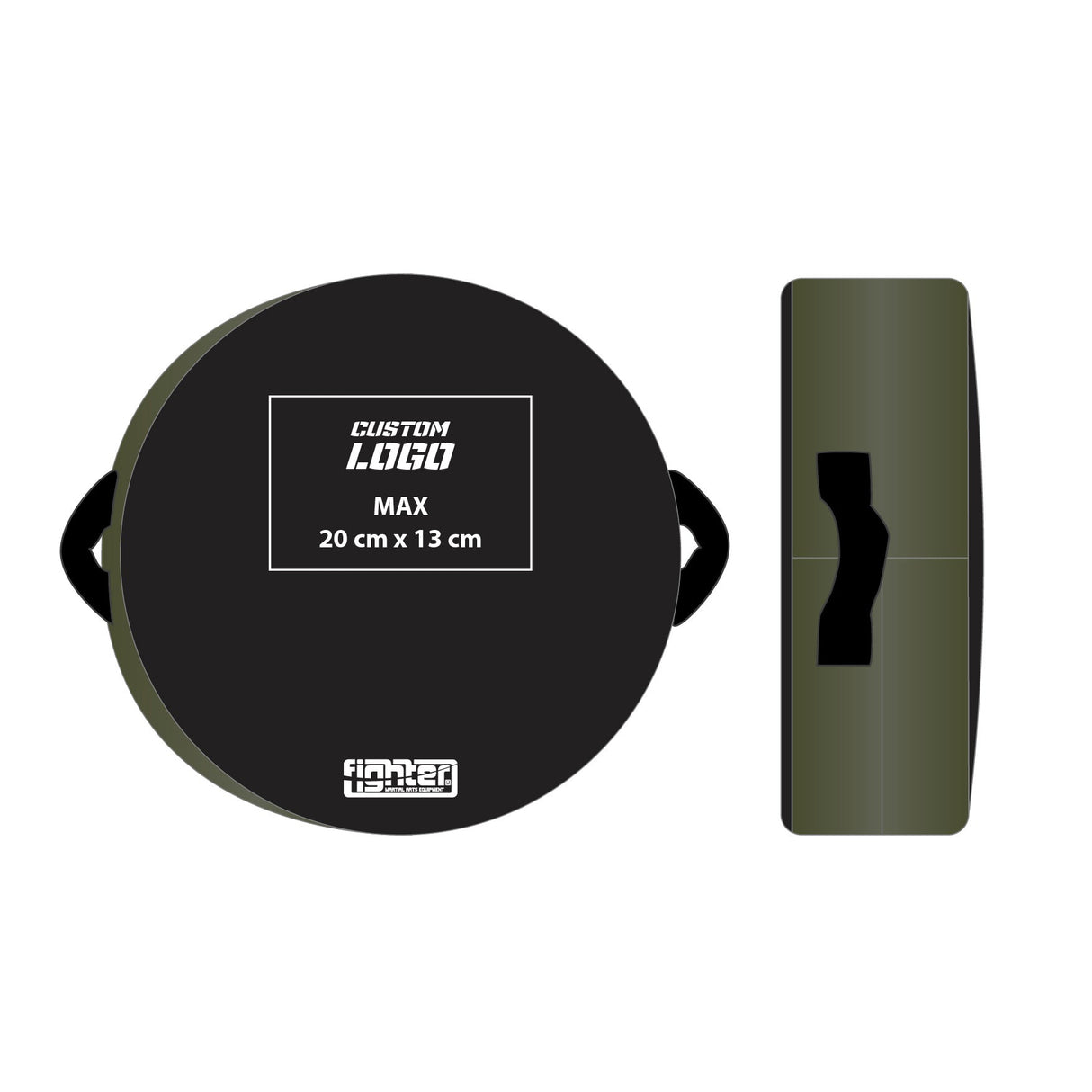 Fighter Round Shield - Custom logo
