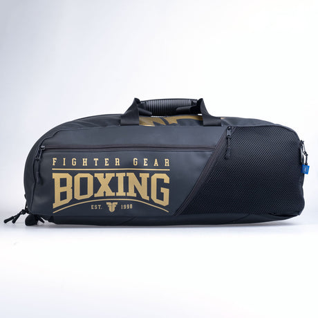 Fighter Sports Bag Boxing - black/gold, Leatherette