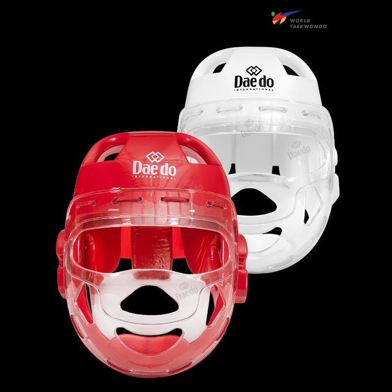 Daedo Taekwondo Headguard mit Maske WT - White, Pro 20916