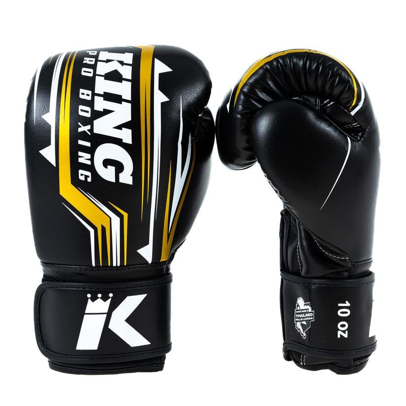 Gants de boxe King Pro Boxing Spartan 3 - noir/or, KPB/BG SPARTAN 3