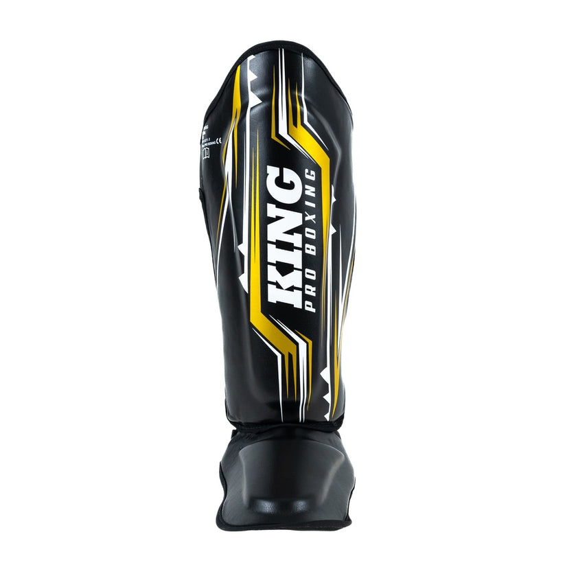 King Pro Boxing Shin Guards Spartan 3 - Schwarz/Gold, KPB/SG Spartan 3