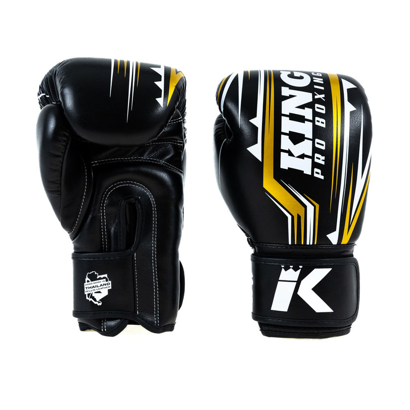 Gants de boxe King Pro Boxing Spartan 3 - noir/or, KPB/BG SPARTAN 3