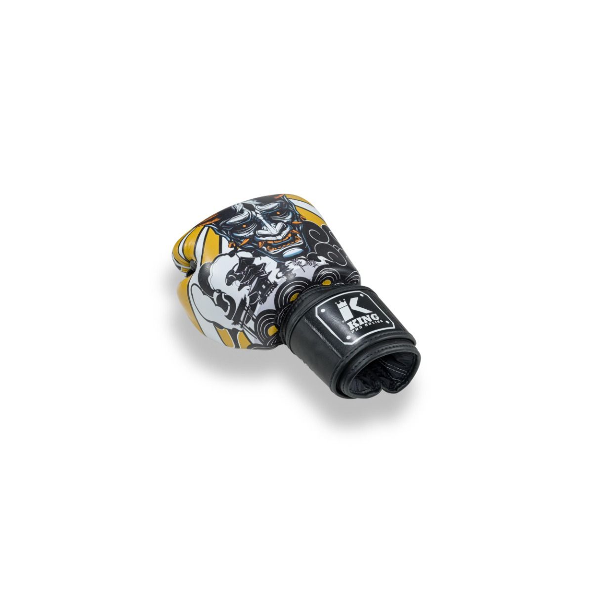 Guantes de boxeo King Pro Boxing Hannya - Negro/Amarillo, KPB/BG Hanya GD