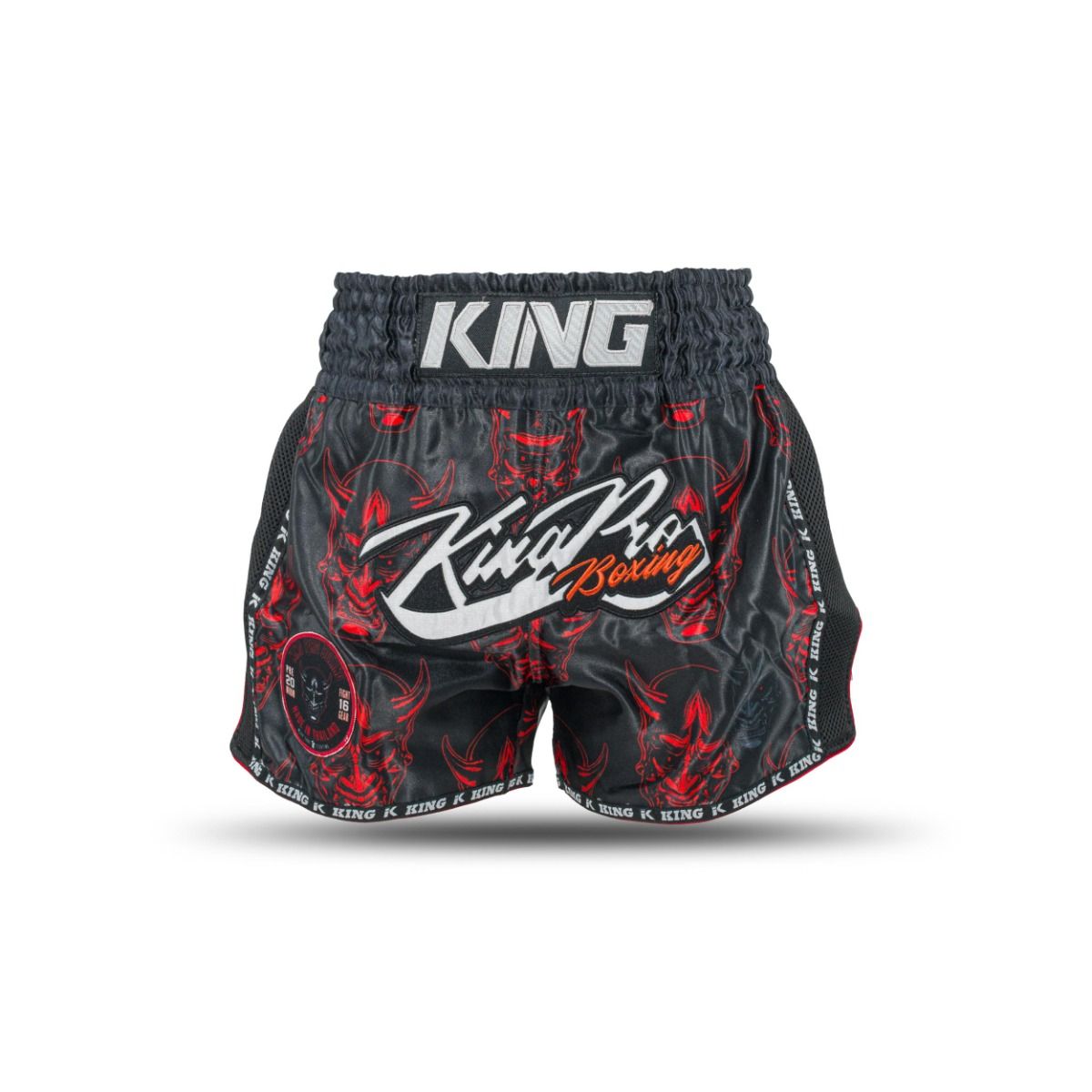 King Muay Thai Demon Shorts - Negro/Rojo, KPB Devil 4