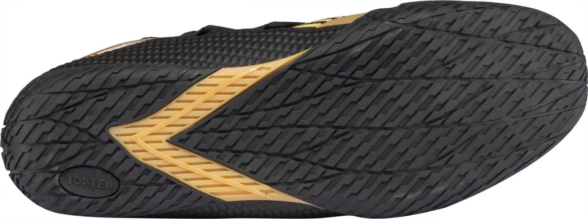 TOP TEN Footworker Boxstiefel – Schwarz/Gold, 1175-9