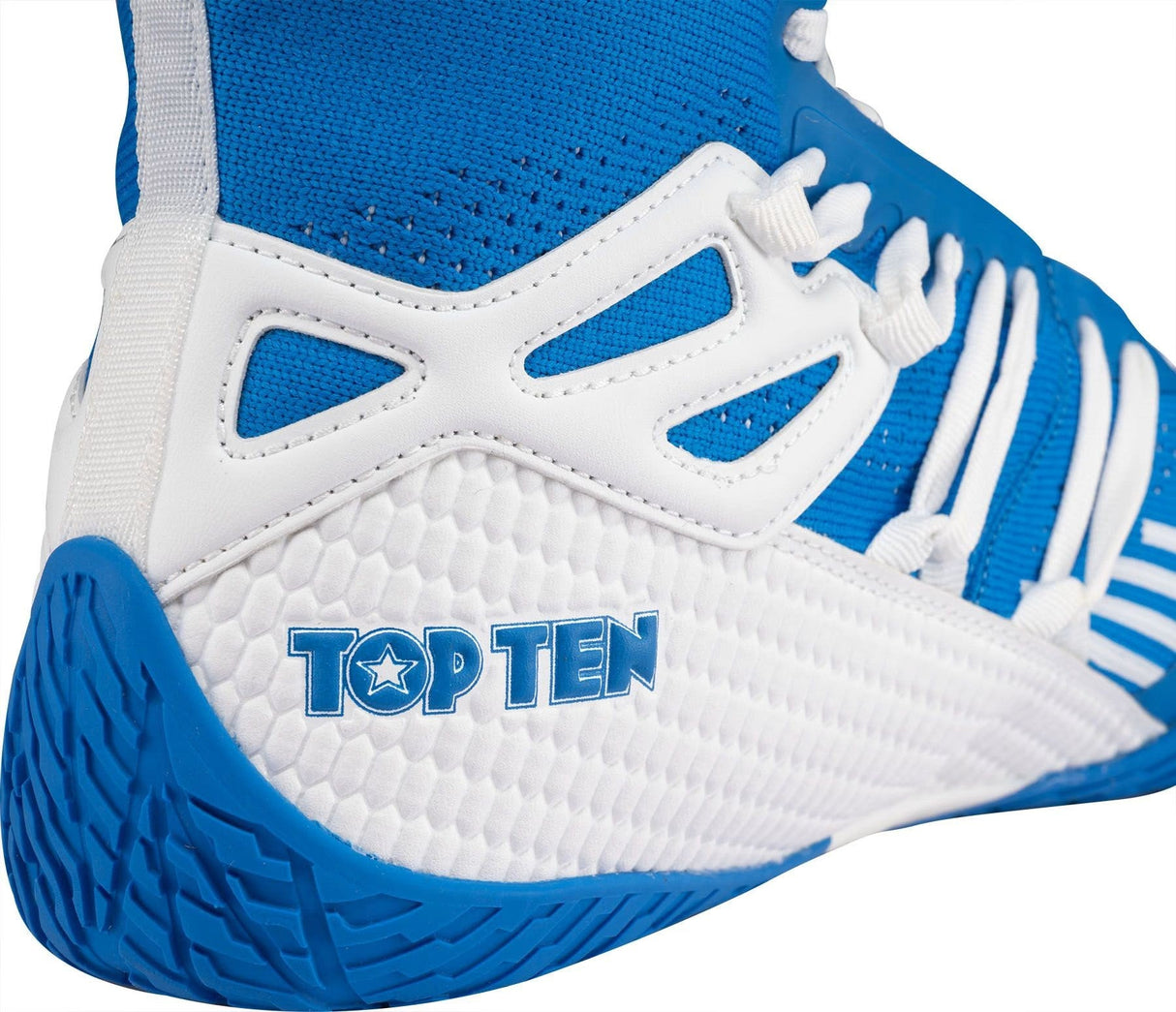 TOP TEN botas de boxeo Footworker – Azul/Blanco, 1175-60