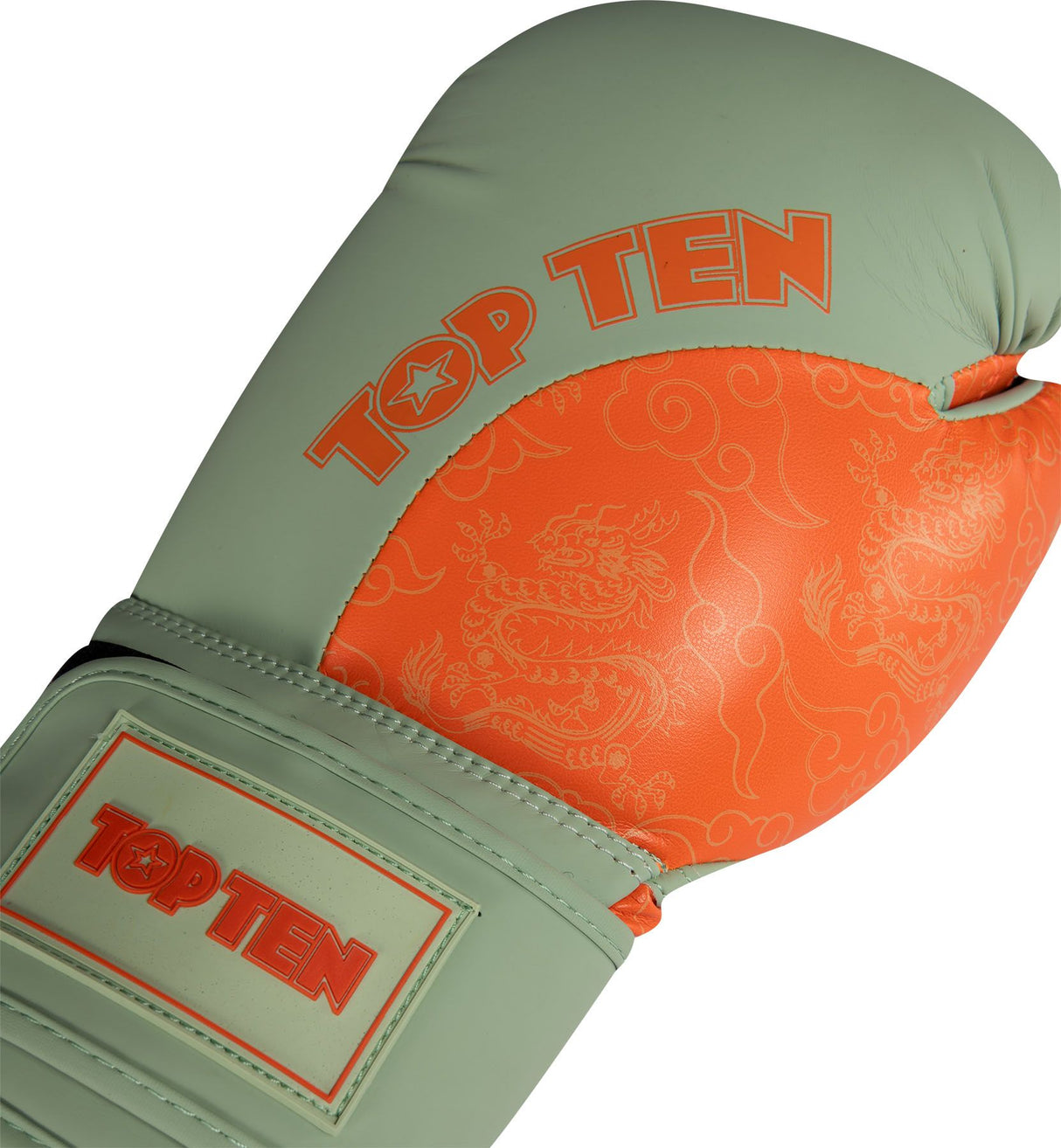 Top Ten “Dragon” Boxing Gloves – Orange/Green, 22197-53