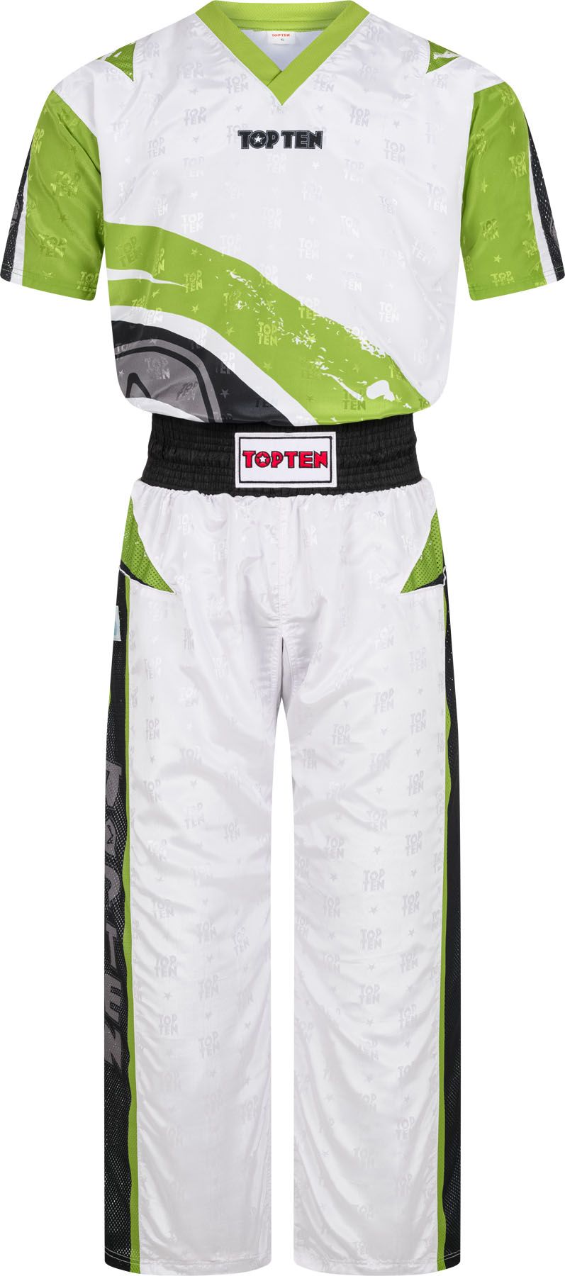 Top Ten Urban Arts Uniform - White/Green, 16814-15