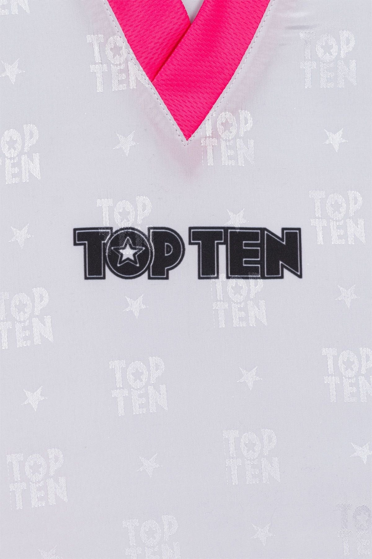 Top dix uniformes des arts urbains - blanc / rose, 16814-1