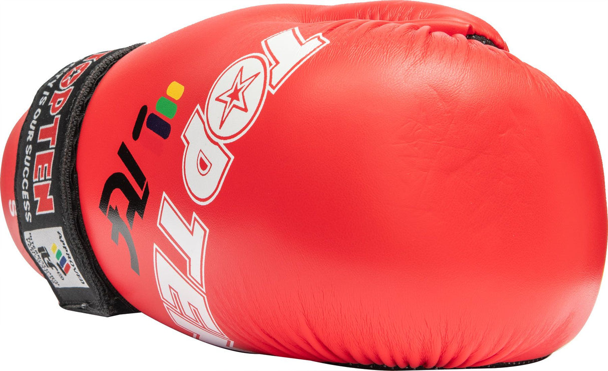 TOP TEN ITF-Handschuhe mit offener Handfläche – Rot – 21653-4
