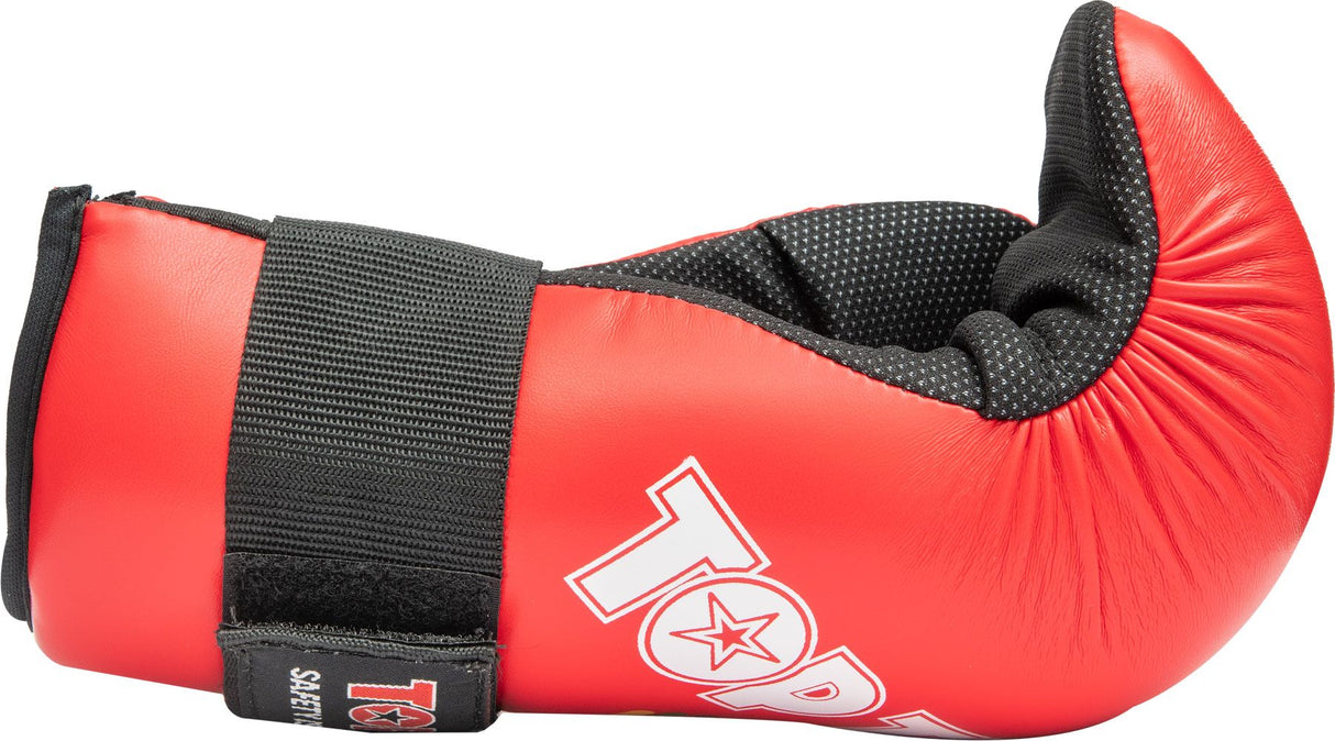 TOP TEN ITF-Handschuhe mit offener Handfläche – Rot – 21653-4