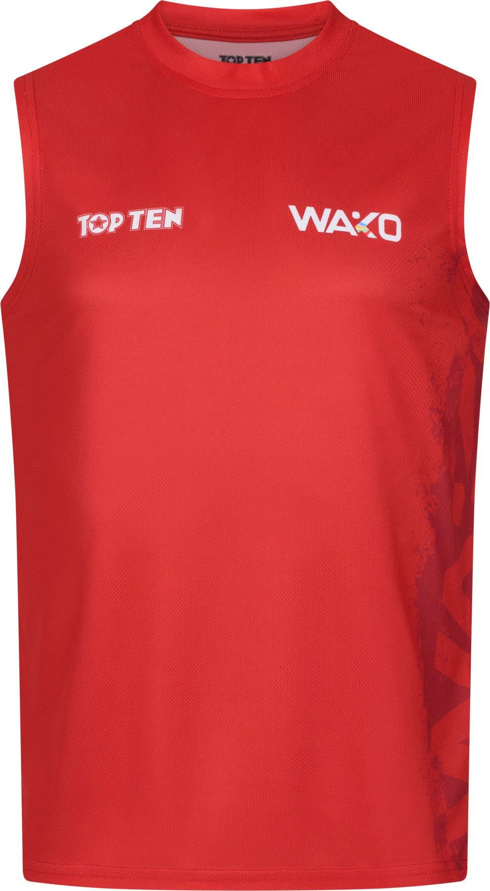 Top Ten WAKO Kick Light Tank Top - Red, 16181-1-4