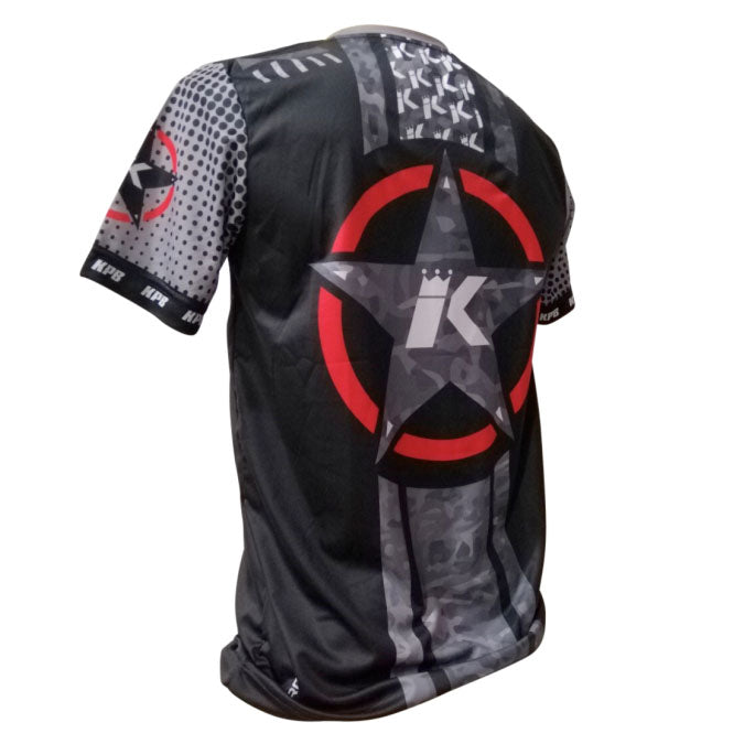 King ProBoxing Training T-shirt Star Vintage Stone - black/grey, TTEE01-BLK/GRY