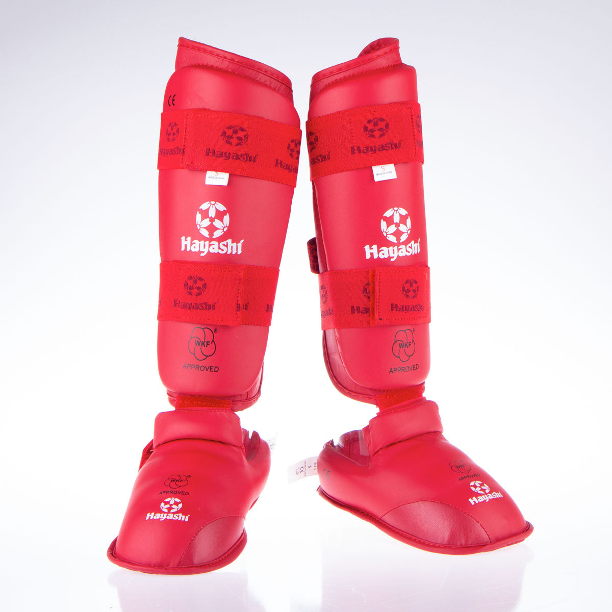 Karate Kickprotector - Instep y Shin WKF - Red, 343-4n