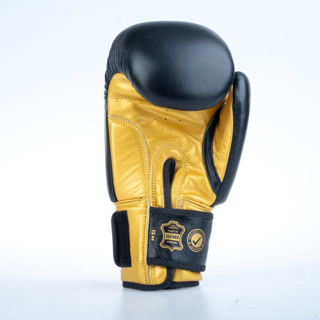 Gants de boxe Fighter ronds - noir/or, 1376-RNDXG