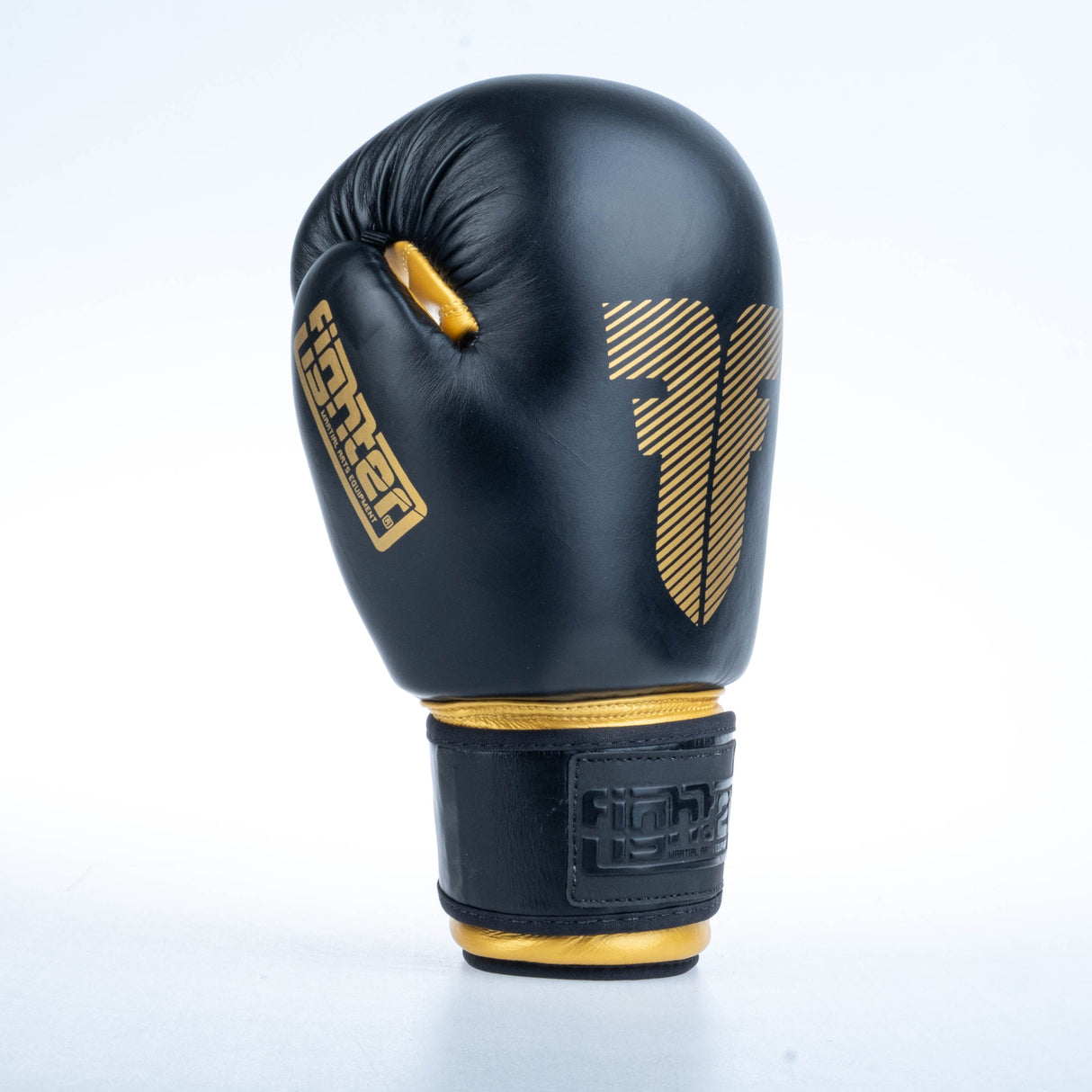 Gants de boxe Fighter ronds - noir/or, 1376-RNDXG