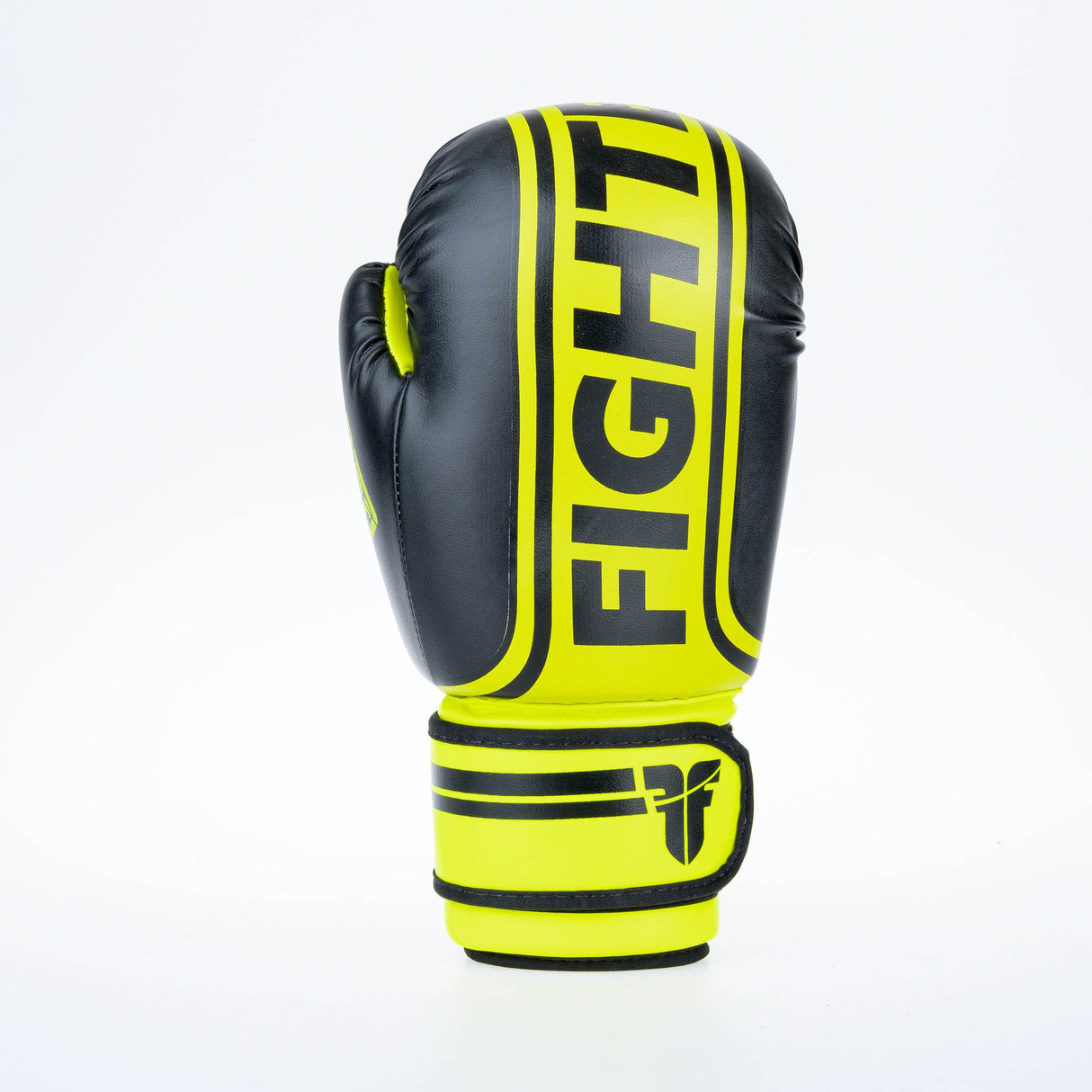 Gants de boxe Fighter Basic Stripe - jaune fluo/noir