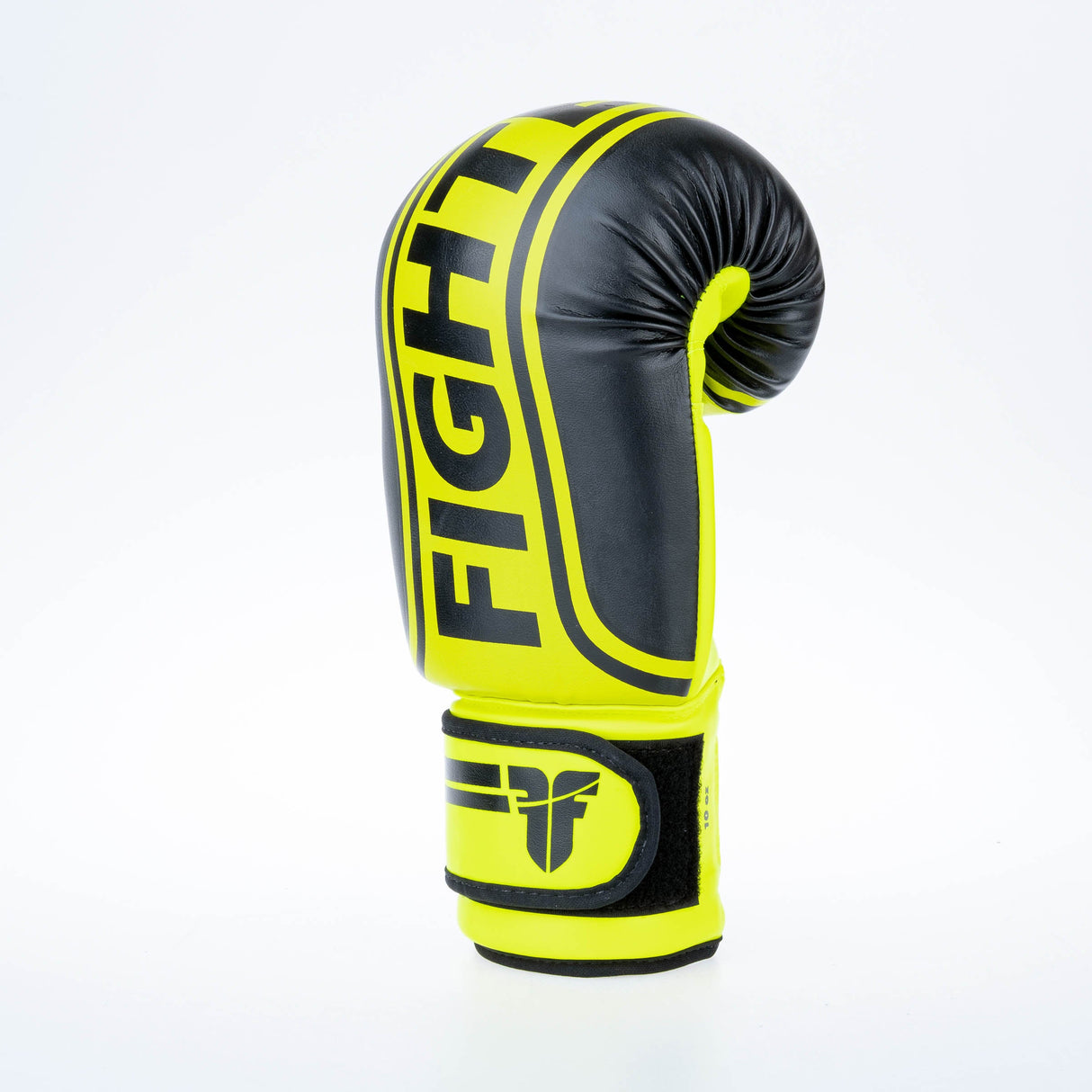 Gants de boxe Fighter Basic Stripe - jaune fluo/noir