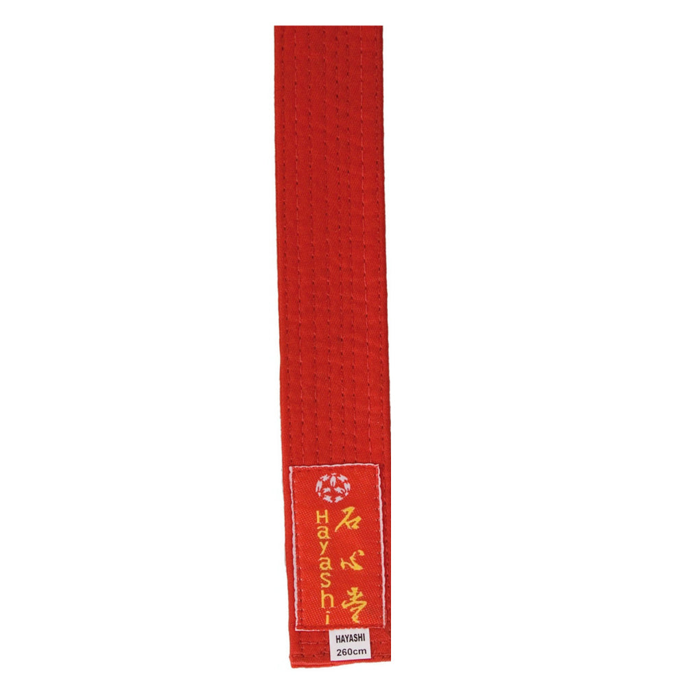 Ceinture HAYASHI Arts Martiaux unie - rouge, 050