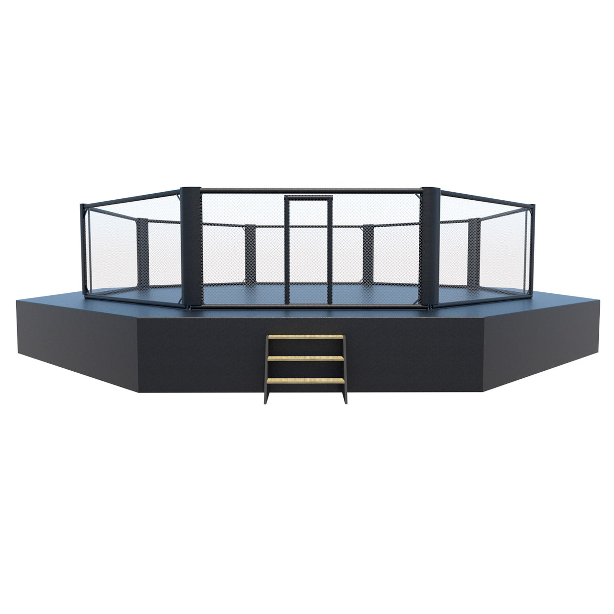 MMA -Wettbewerb Cage 7x7m + Bürgersteig 1m - Schwarz, 7v1002dch