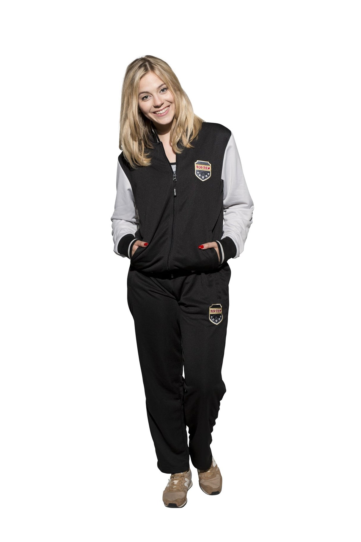 Fitness Suit TOP TEN Coat of Arms - black/grey, 7727-91