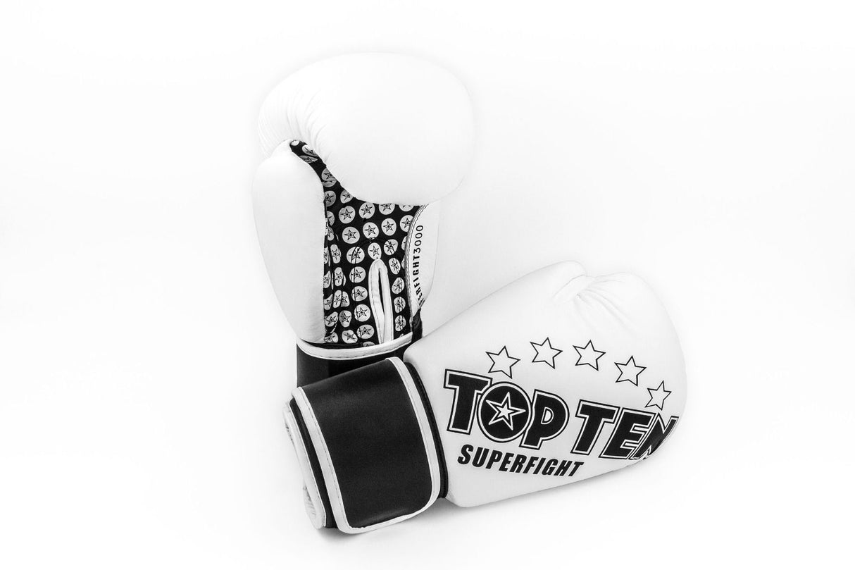 Top Ten Gants de Boxe Superfight Stars - blanc, 20411-1