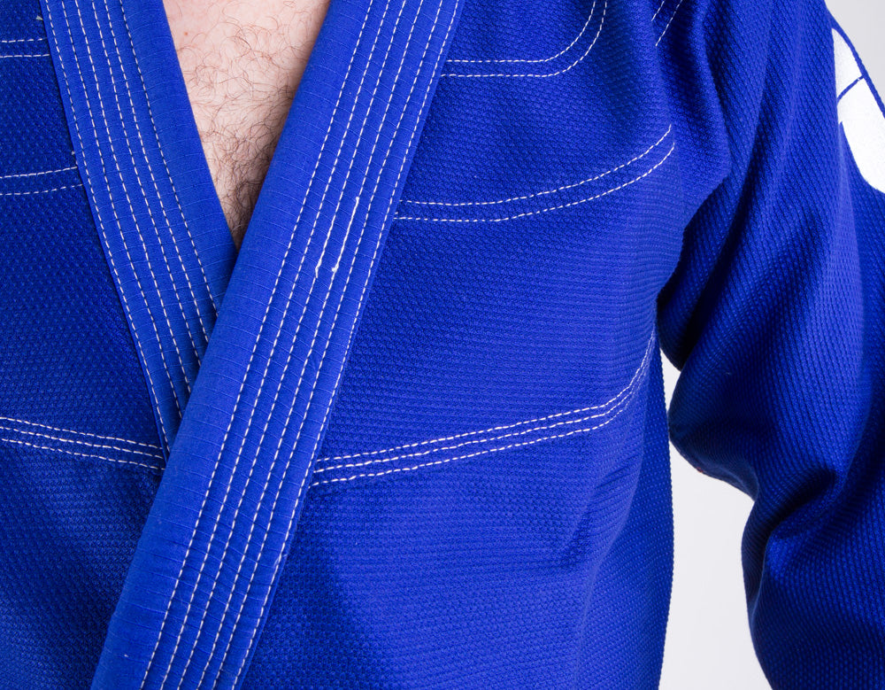 Fighter BJJ Kimono Paille de Riz - ENFANTS - bleu, BJJBLU-07