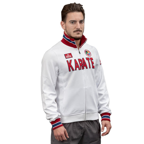Veste de karaté Daedo Slim - blanc/rouge, CH2221
