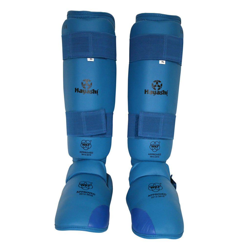 Karate Kickprotector - Instep y Shin WKF - Azul, 343-6