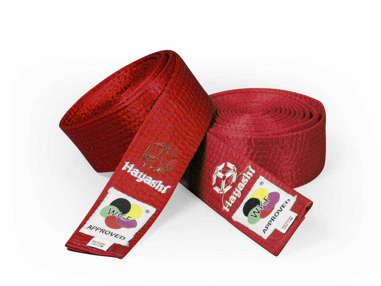 Ceinture en satin Hayashi - rouge, 053-4