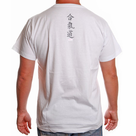 Camiseta de caligrafía de Satori - Aikido - White, Satt02-1